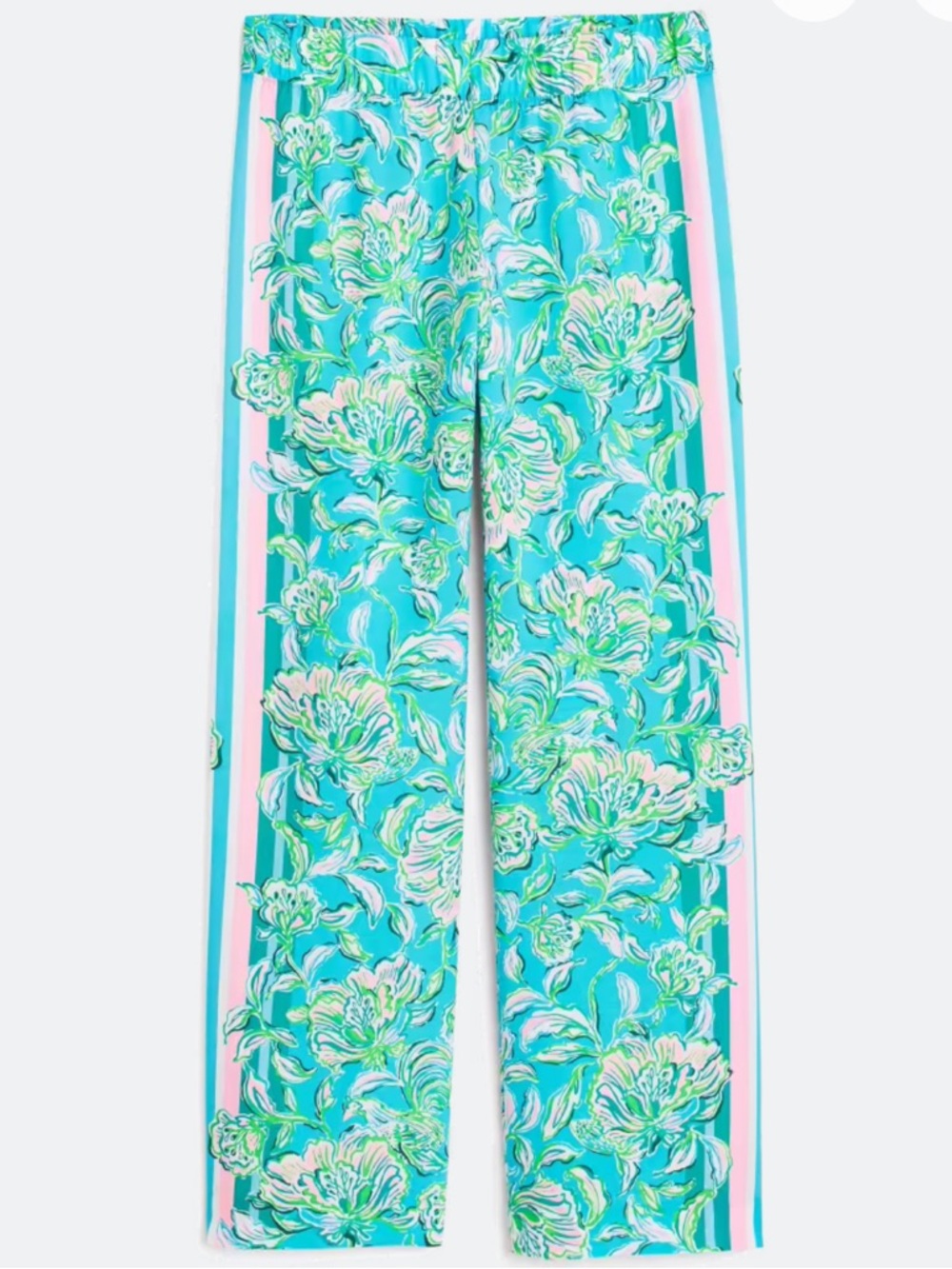 Lilly Pulitzer Bal Harbour Palazzo Pants l Floral Wide-Leg Pants with Pink